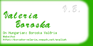 valeria boroska business card